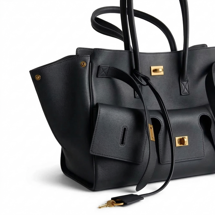 Maxine – Large Vegan Leather Tote Bag with Pockets