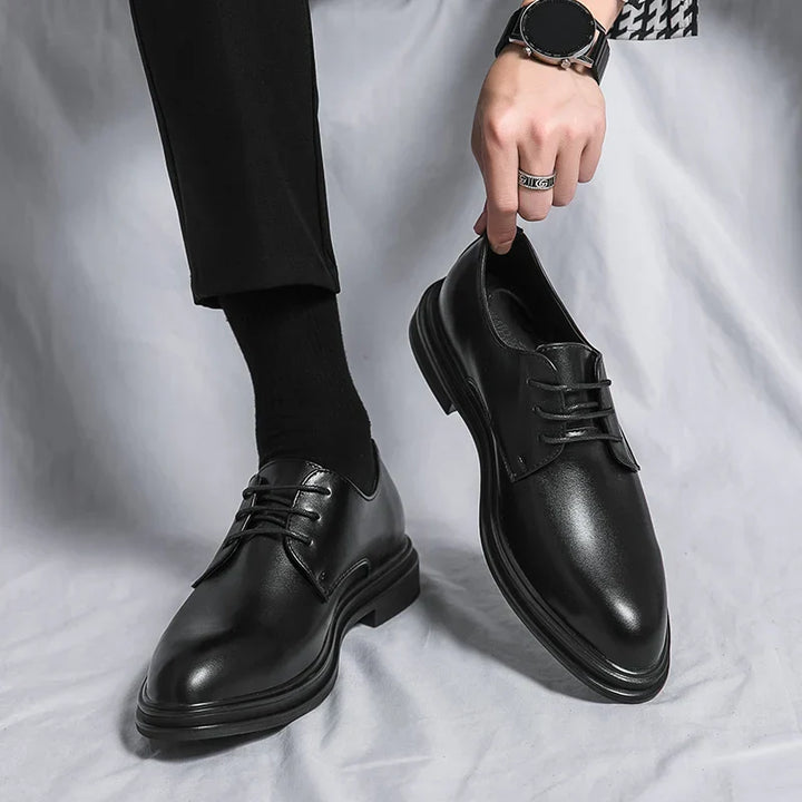 Men’s Patent Derby Dress Shoes – Sleek Gloss Finish for Formal Occasions