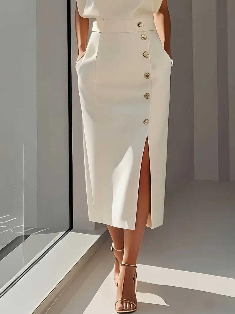 Visia | Midi Dress with Side Slit