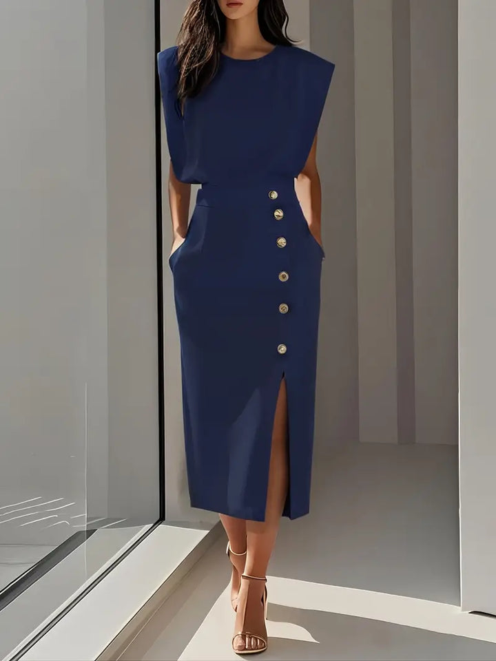 Visia | Midi Dress with Side Slit
