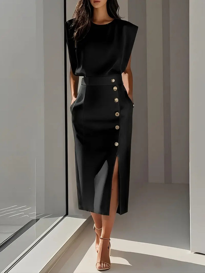 Visia | Midi Dress with Side Slit