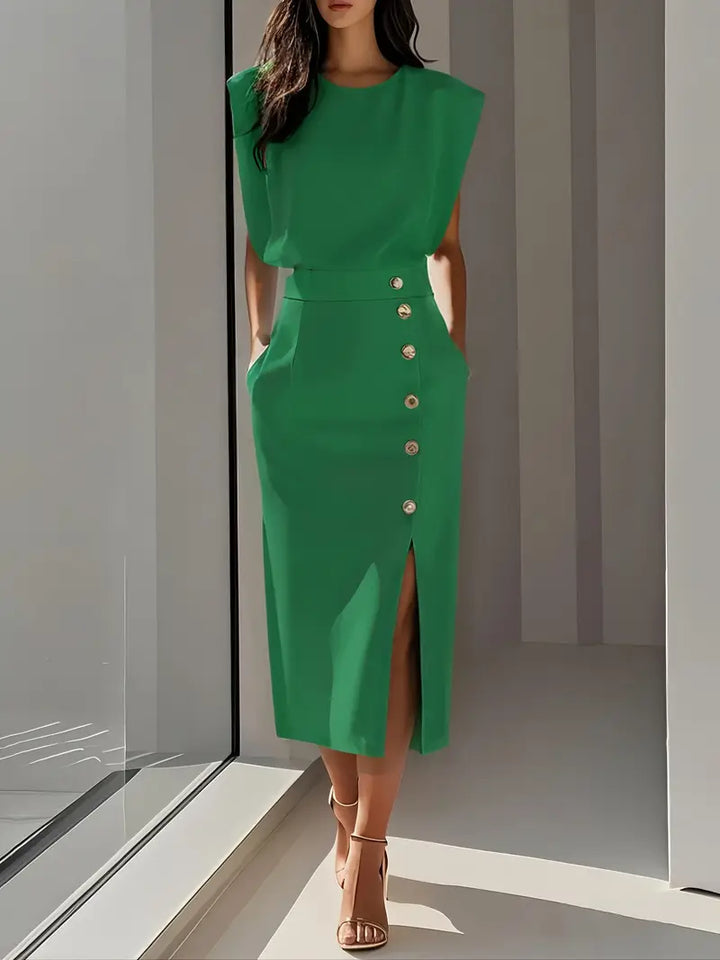 Visia | Midi Dress with Side Slit