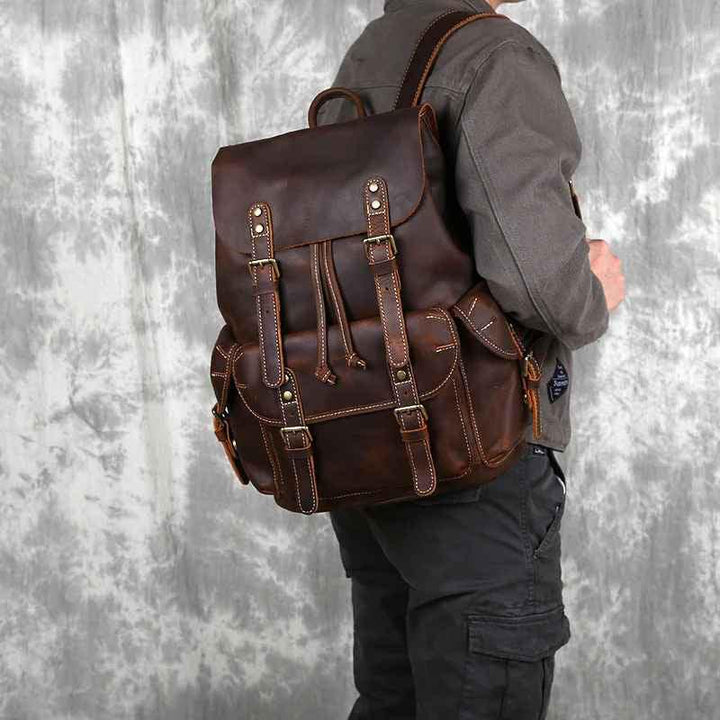 Men's Vintage Backpack with Spacious Interior