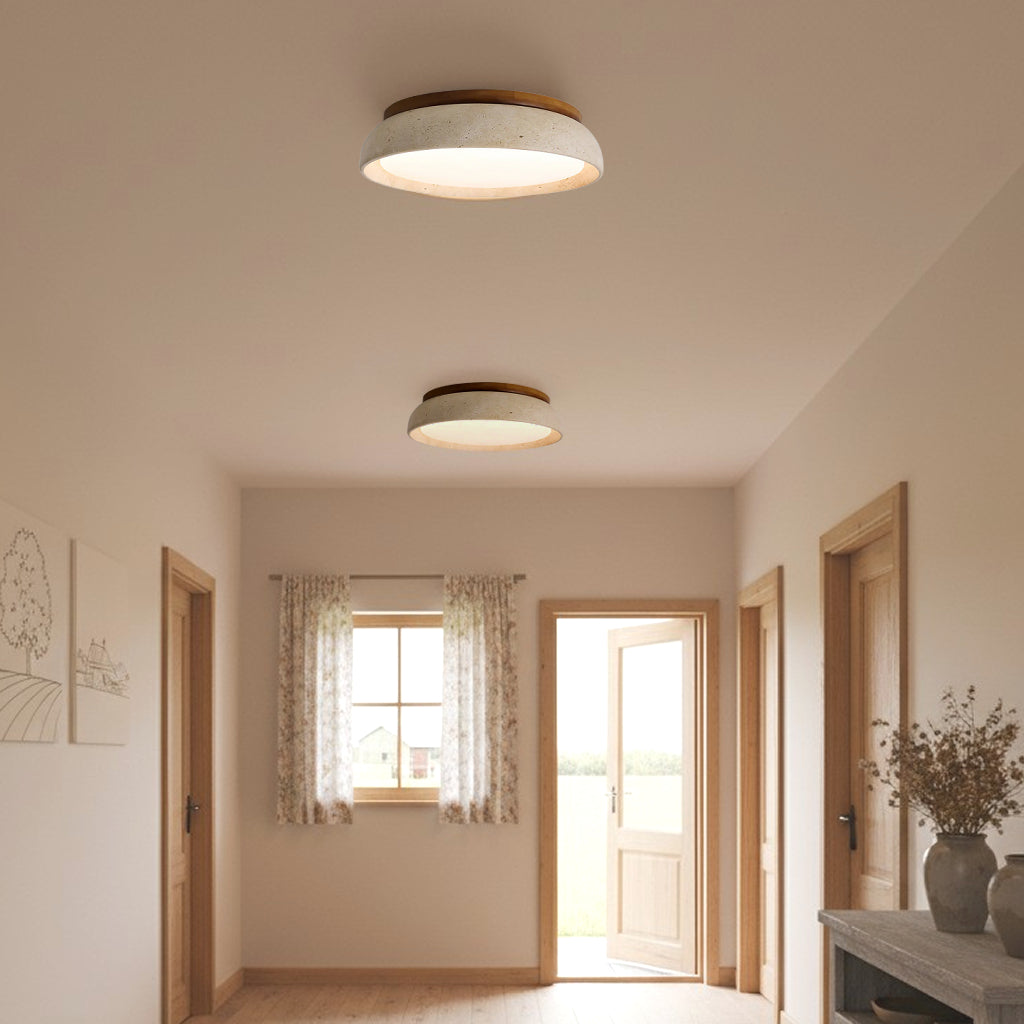 Modern Scandinavian Travertine Ceiling Lamp