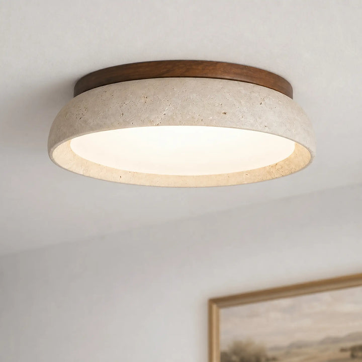 Modern Scandinavian Travertine Ceiling Lamp