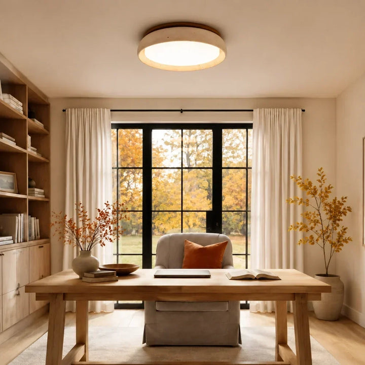 Modern Scandinavian Travertine Ceiling Lamp