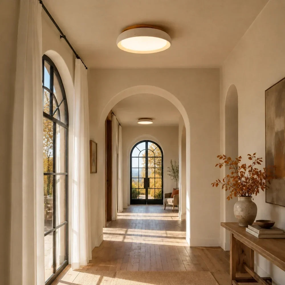 Modern Scandinavian Travertine Ceiling Lamp