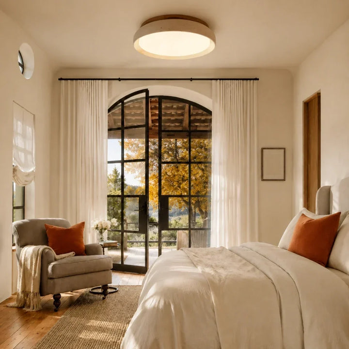 Modern Scandinavian Travertine Ceiling Lamp