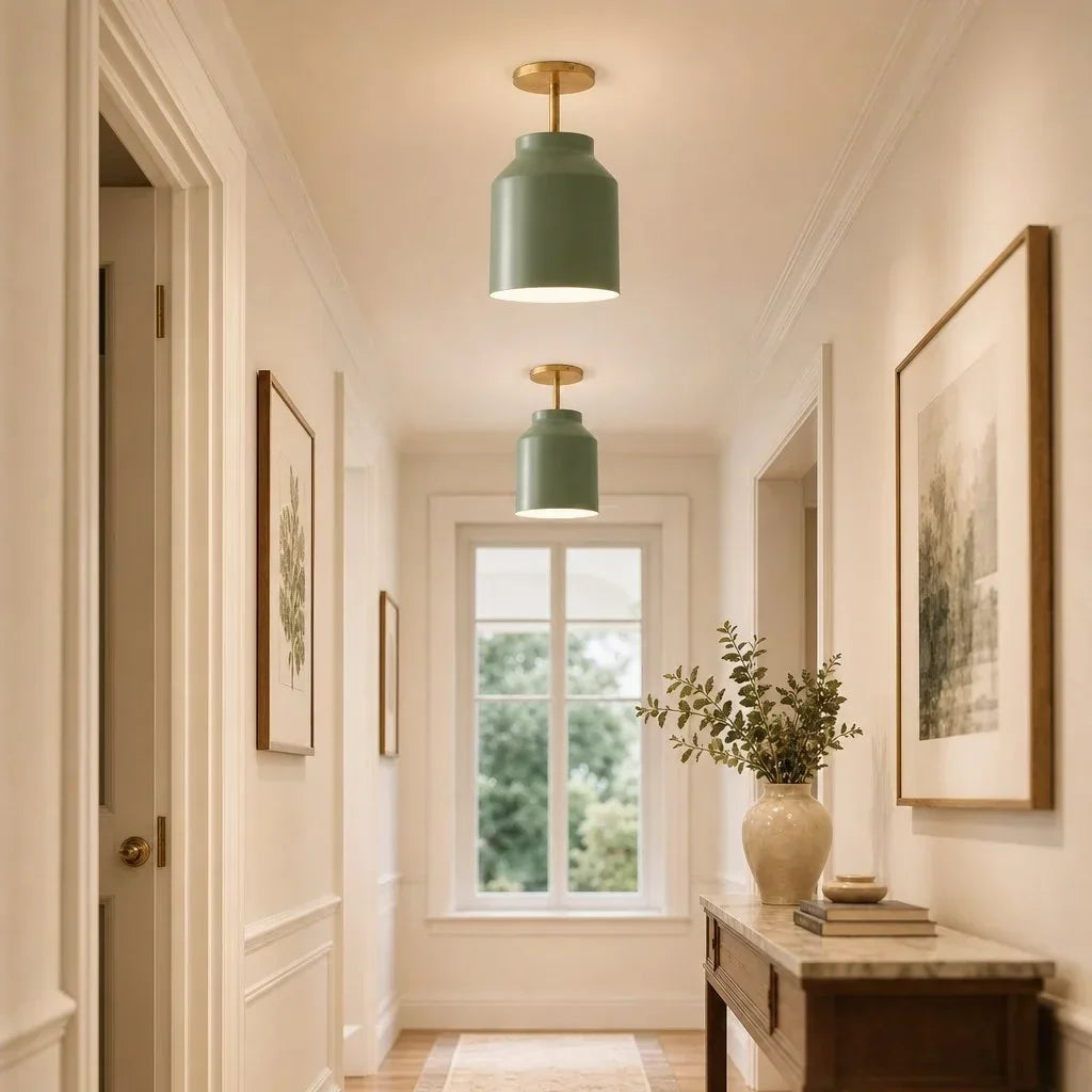 Nerys Nordic Minimalist Morandi Matte Metal Ceiling Light