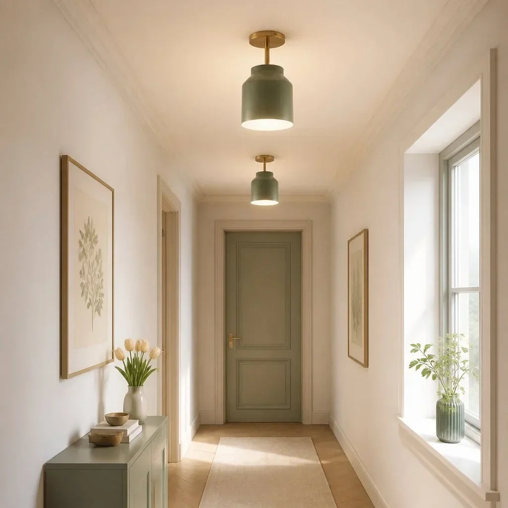 Nerys Nordic Minimalist Morandi Matte Metal Ceiling Light