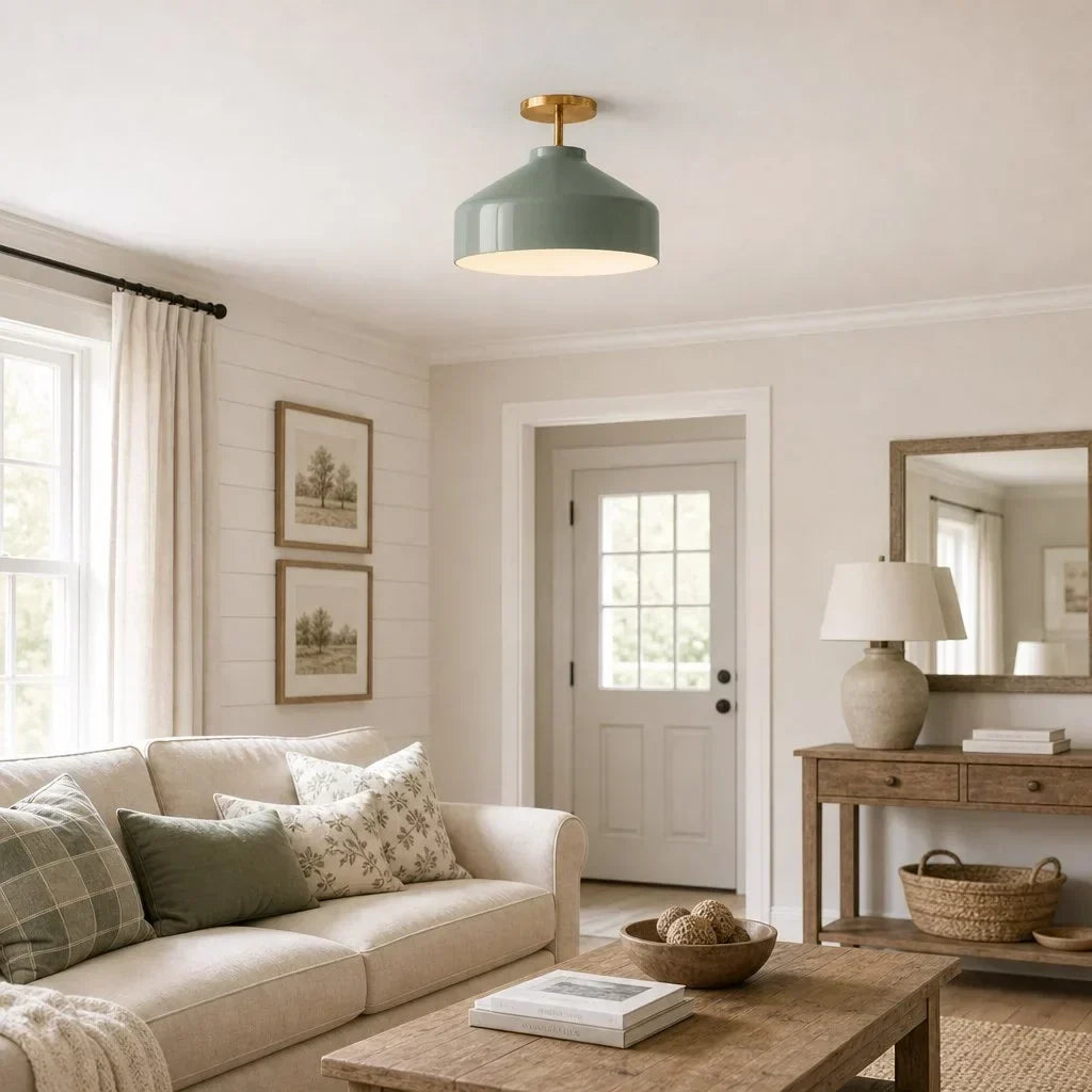 Nerys Nordic Minimalist Morandi Matte Metal Ceiling Light