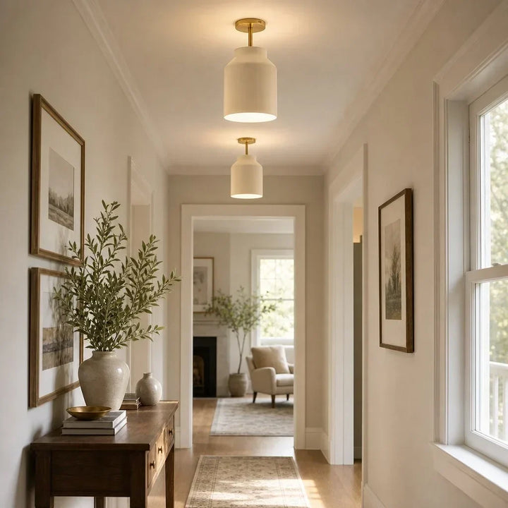 Nerys Nordic Minimalist Morandi Matte Metal Ceiling Light