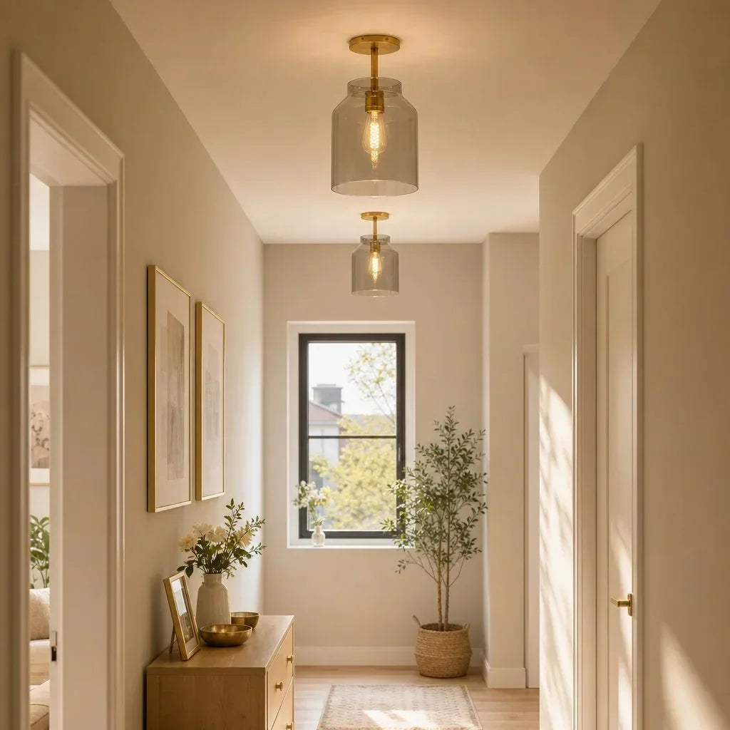 Nerys Nordic Minimalist Morandi Matte Metal Ceiling Light