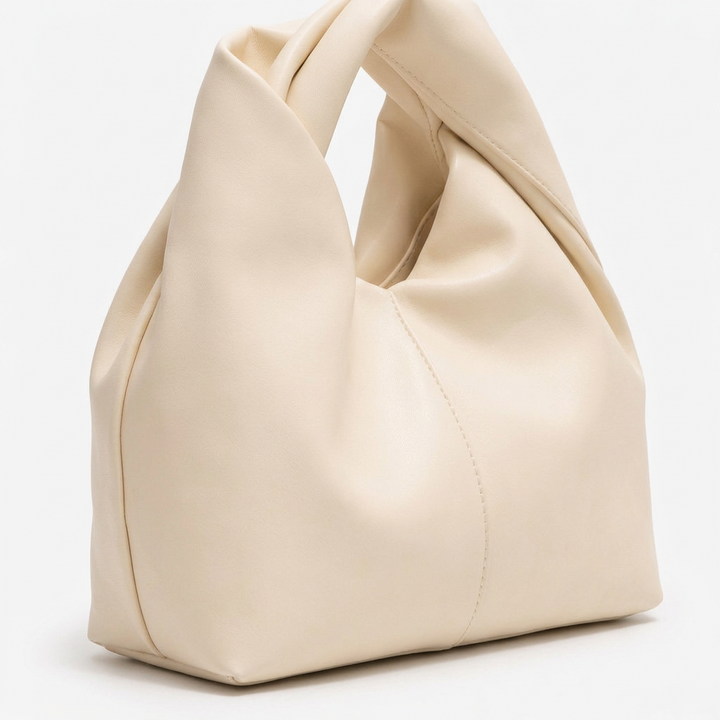 Nodi – Vegan Cowhide Knot Handle Hobo Bag, Mini Shoulder Bag