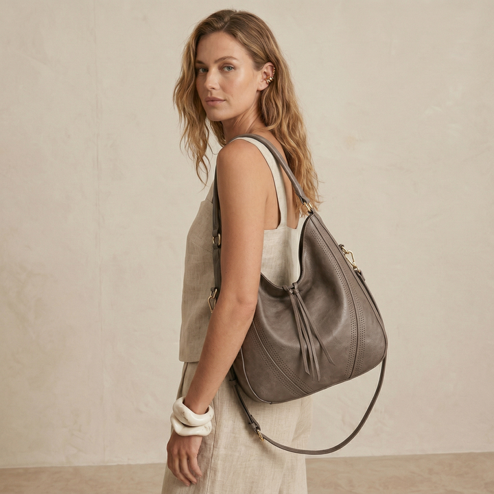 Nora – Large Hobo Bag, Vegan Leather Shoulder Bag Women