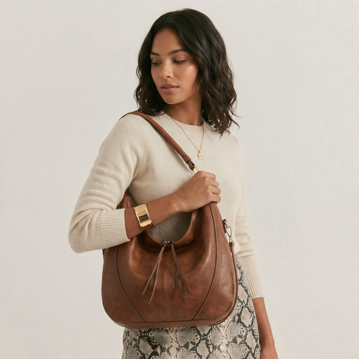 Nora – Large Hobo Bag, Vegan Leather Shoulder Bag Women