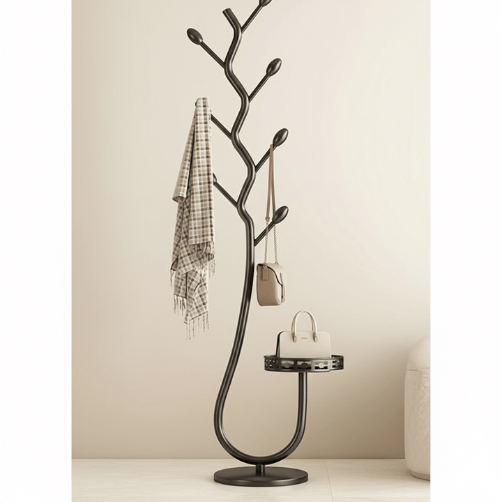 Oakmere Standing Coat Rack | Minimalist Iron Hallway Organiser