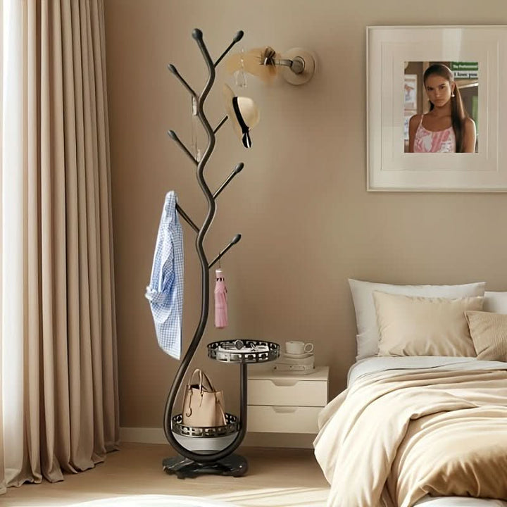 Oakmere Standing Coat Rack | Minimalist Iron Hallway Organiser