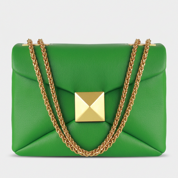 Nova – Chain Crossbody Shoulder Bag, Pyramid Stud Flap