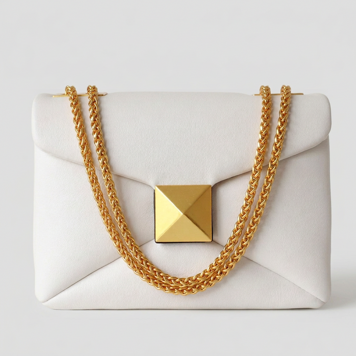 Nova – Chain Crossbody Shoulder Bag, Pyramid Stud Flap