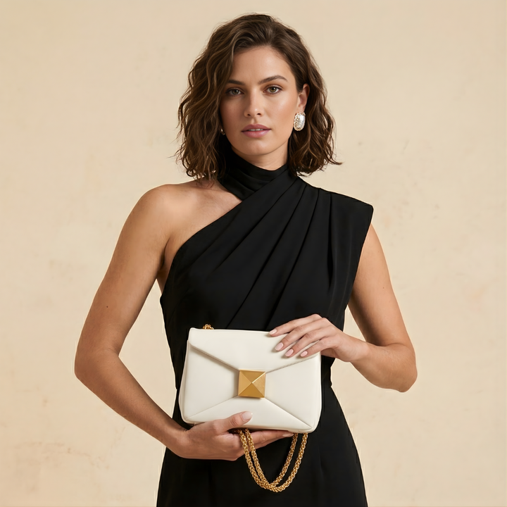 Nova – Chain Crossbody Shoulder Bag, Pyramid Stud Flap