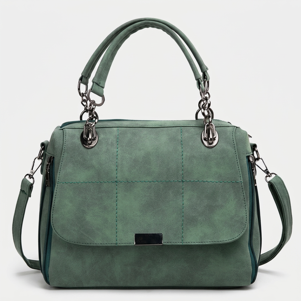 Nova – Vegan Leather Satchel Bag, Top Handle Shoulder Bag