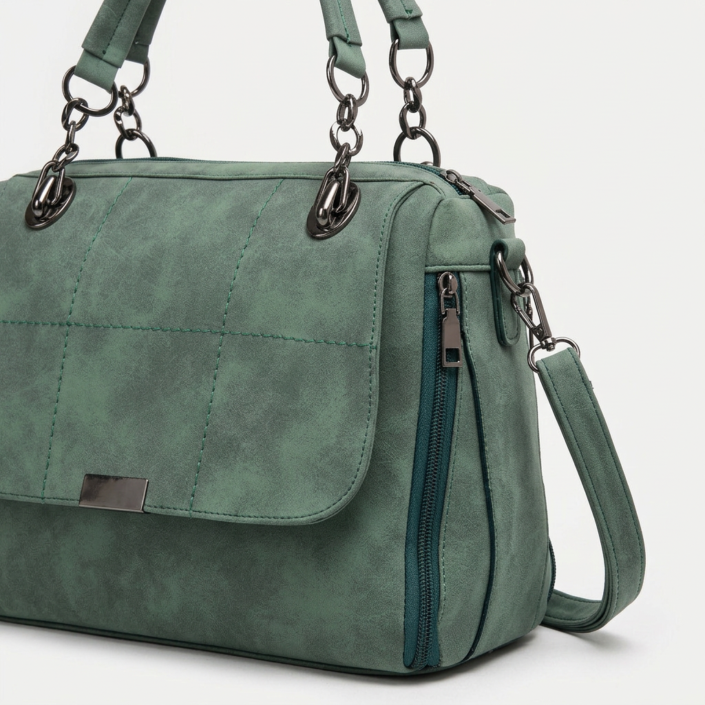 Nova – Vegan Leather Satchel Bag, Top Handle Shoulder Bag