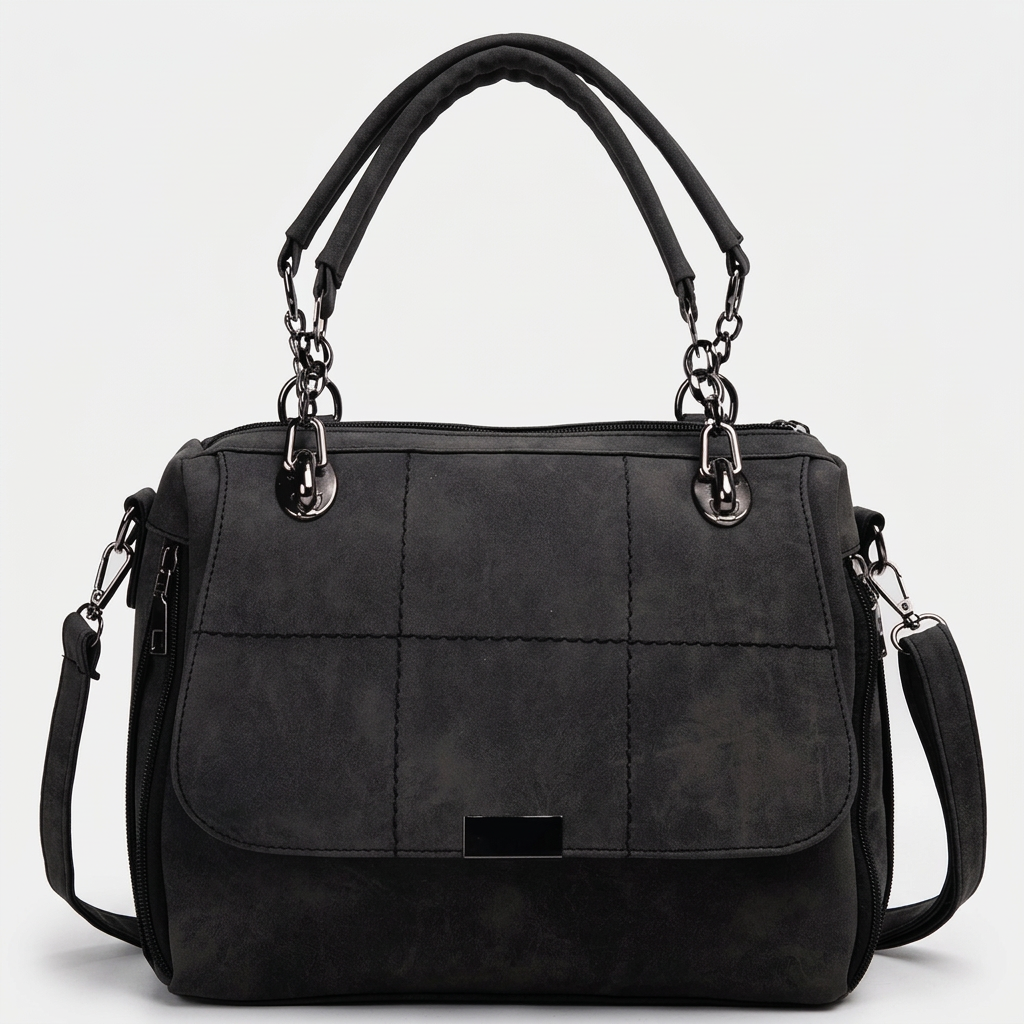 Nova – Vegan Leather Satchel Bag, Top Handle Shoulder Bag