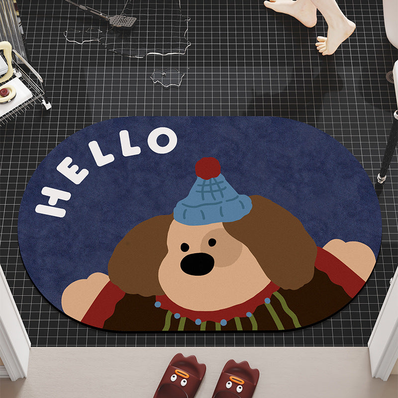 Cozy Canine Companion Area Rug with Dog Design