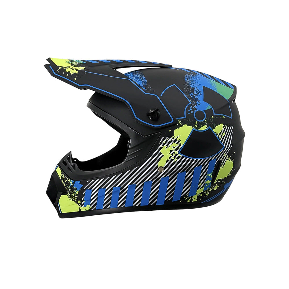 TrailShield Pro Full-Face Motocross Helmet with Extended Visor and Reinforced Chin Guard