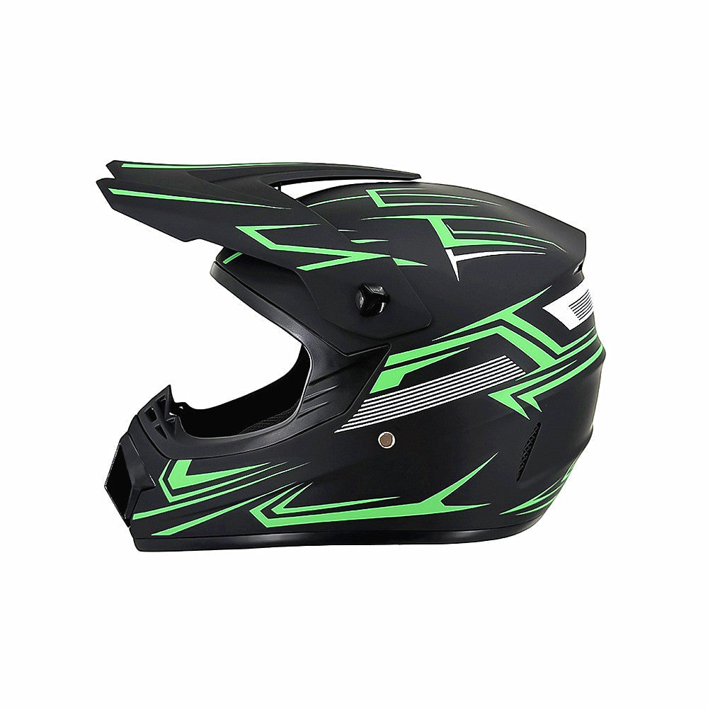 TrailShield Pro Full-Face Motocross Helmet with Extended Visor and Reinforced Chin Guard
