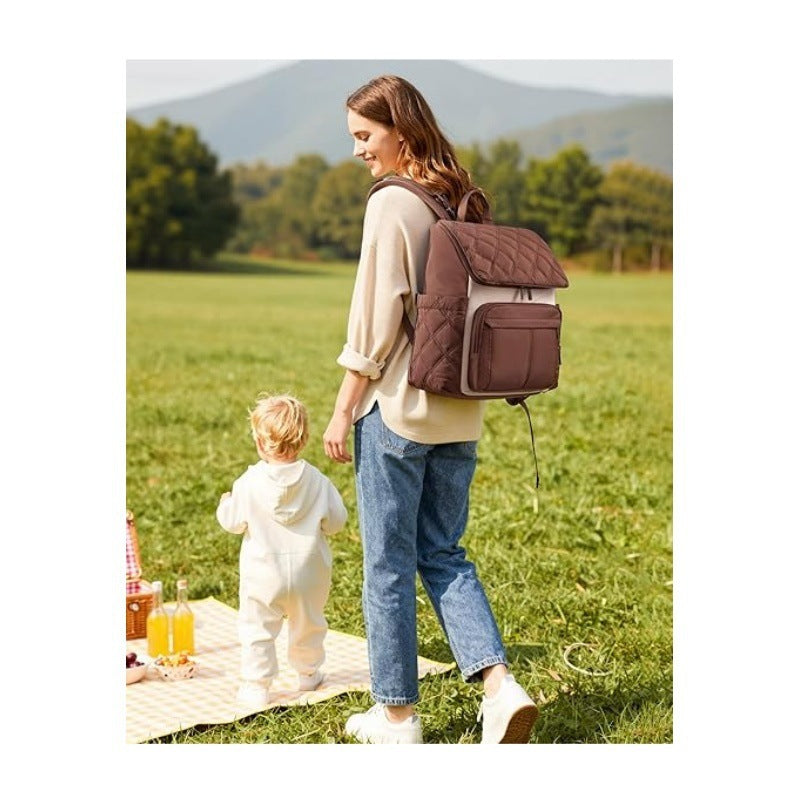Quilted Everyday Carry Backpack with Insulated Pocket