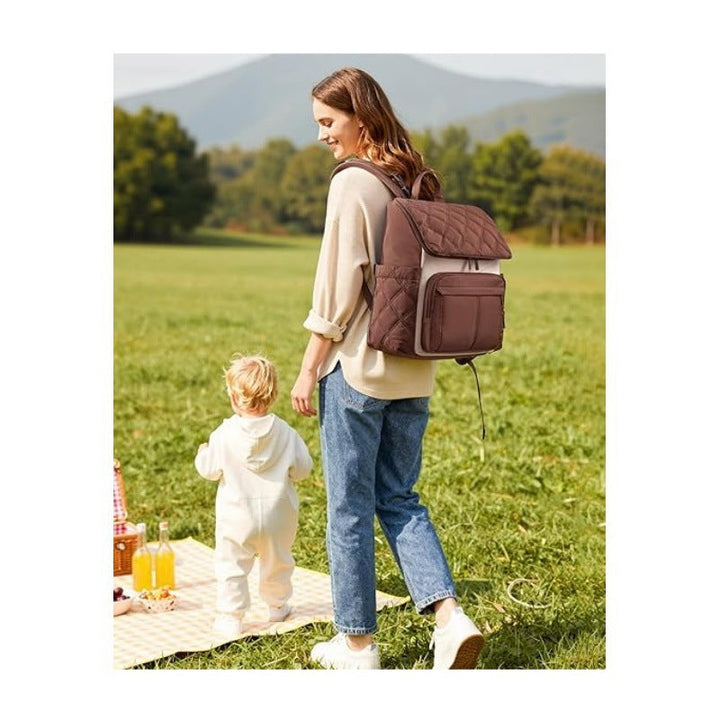 Quilted Everyday Carry Backpack with Insulated Pocket