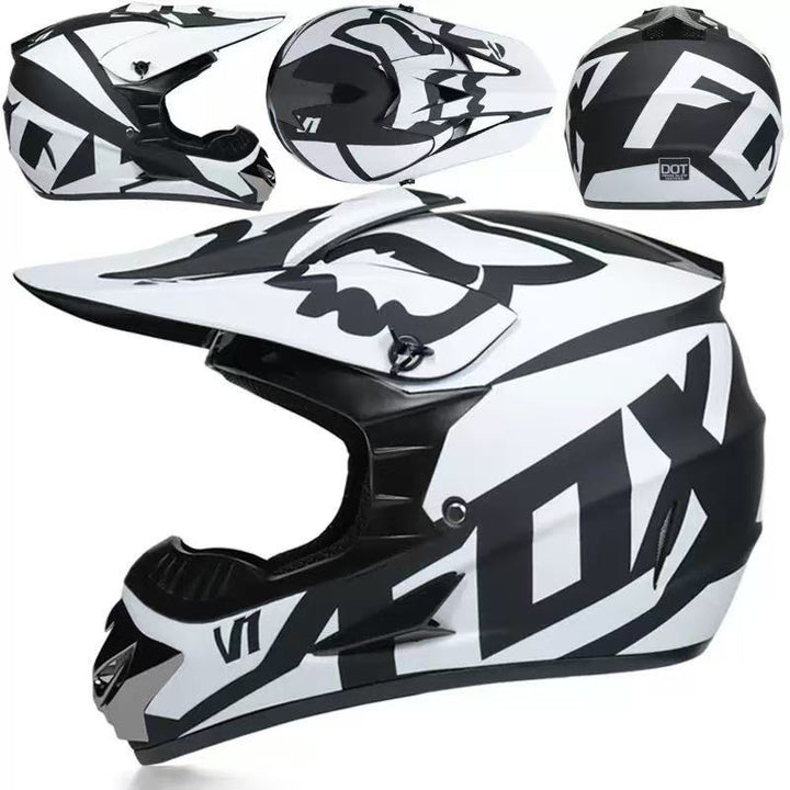 TrailShield Pro Full-Face Motocross Helmet with Extended Visor and Reinforced Chin Guard