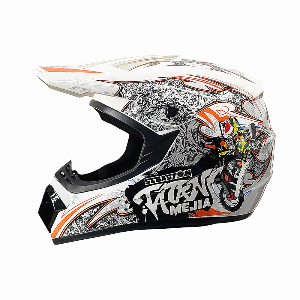 TrailShield Pro Full-Face Motocross Helmet with Extended Visor and Reinforced Chin Guard