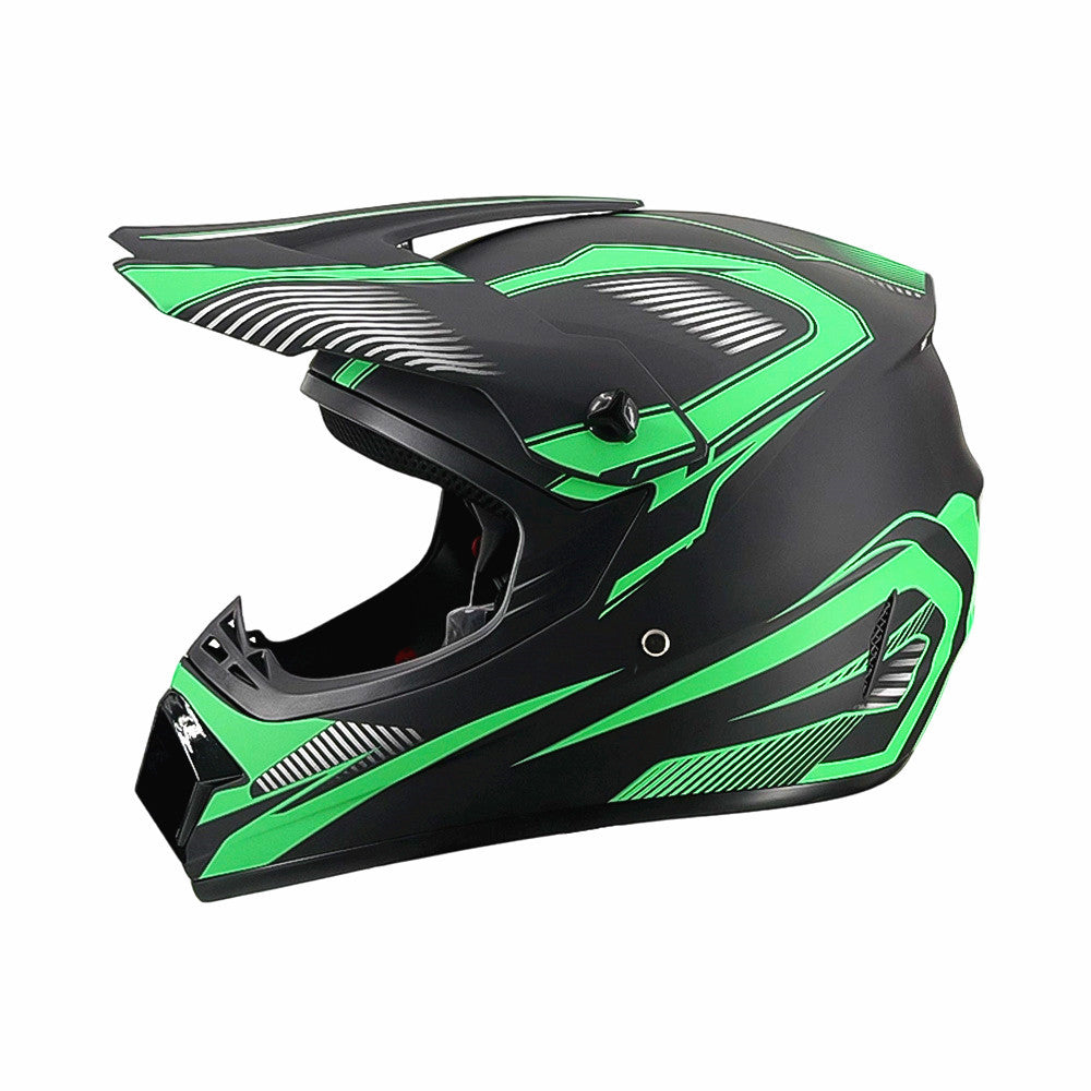 TrailShield Pro Full-Face Motocross Helmet with Extended Visor and Reinforced Chin Guard