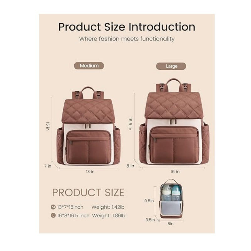 Quilted Everyday Carry Backpack with Insulated Pocket
