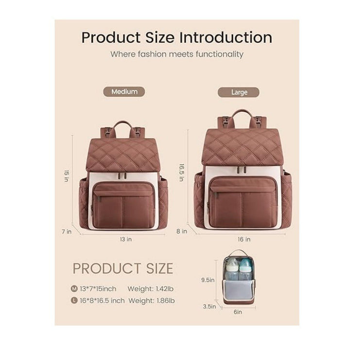 Quilted Everyday Carry Backpack with Insulated Pocket
