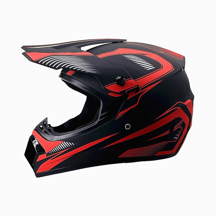 TrailShield Pro Full-Face Motocross Helmet with Extended Visor and Reinforced Chin Guard