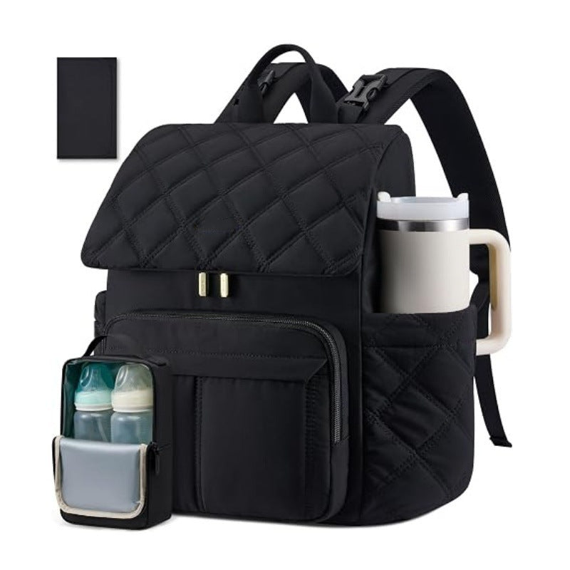 Quilted Everyday Carry Backpack with Insulated Pocket