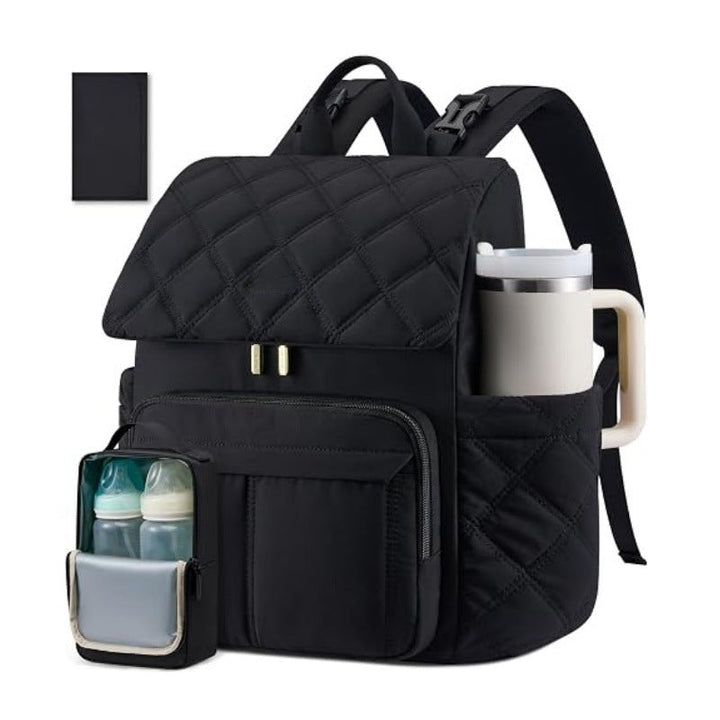 Quilted Everyday Carry Backpack with Insulated Pocket