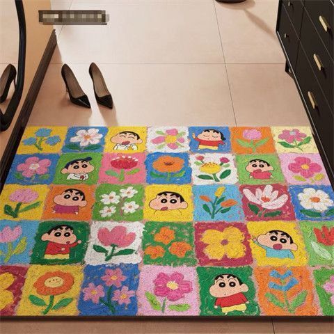 Botanical Bloom Area Rug - Vintage Floral Design for Living Rooms & Bedrooms