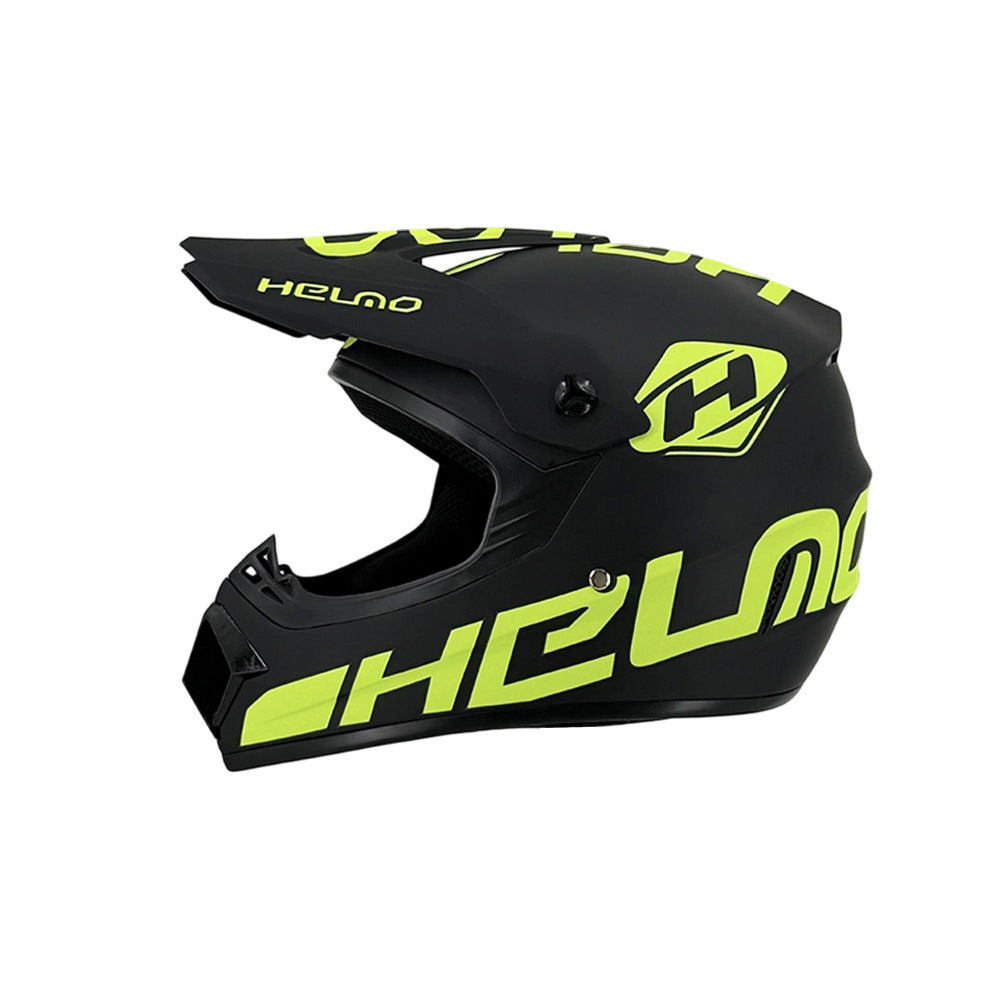 TrailShield Pro Full-Face Motocross Helmet with Extended Visor and Reinforced Chin Guard