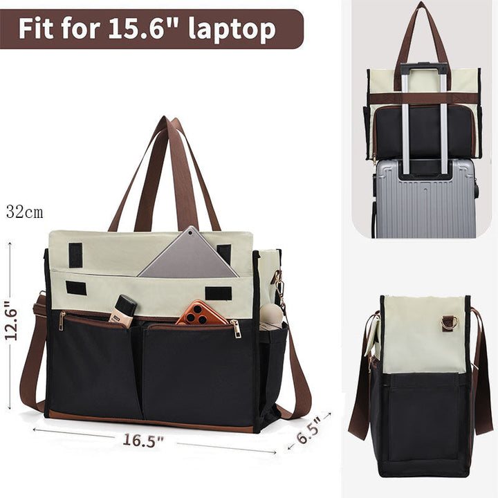 Urban Organizer Multi-Pocket Tote Bag with Insulated Compartment