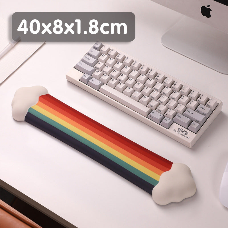 Spectrum Curve Desk Mouse Pad – Rainbow Shaped Design