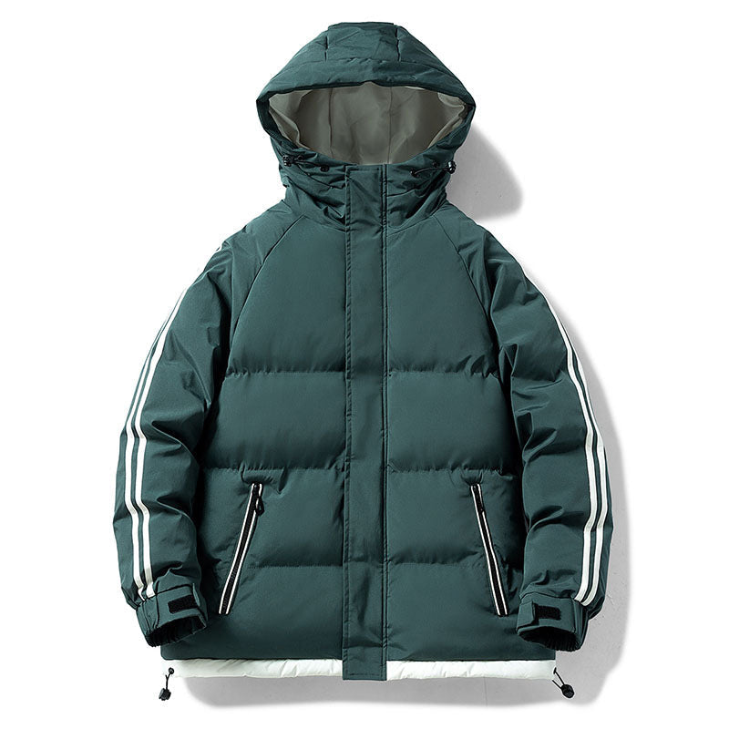 Gustav | Mens Down Jacket with Contrast Stripes — Sport-Look Puffer in 4 Colors M–3XL | Westmere