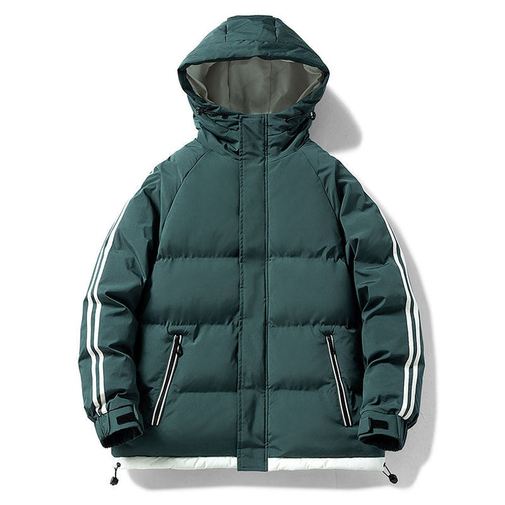 Gustav | Mens Down Jacket with Contrast Stripes — Sport-Look Puffer in 4 Colors M–3XL | Westmere
