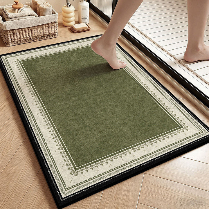Botanical Garden Bath Mat - Vintage Floral Design