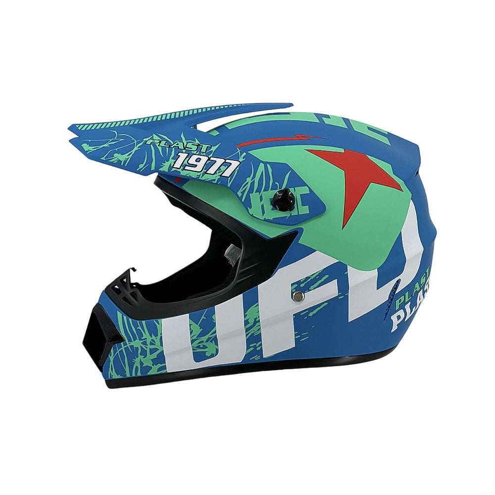 TrailShield Pro Full-Face Motocross Helmet with Extended Visor and Reinforced Chin Guard
