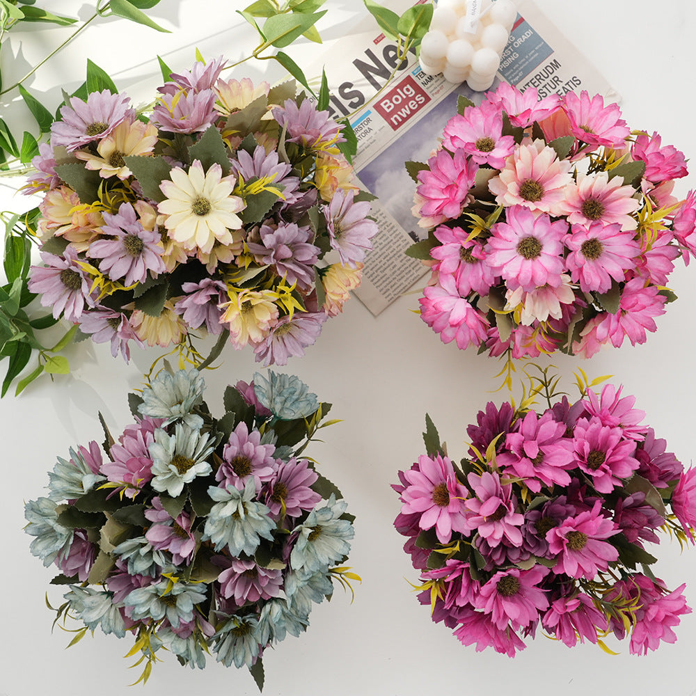 Eternal Bloom Faux Flower Bouquet - Realistic Artificial Flowers for Home Decor